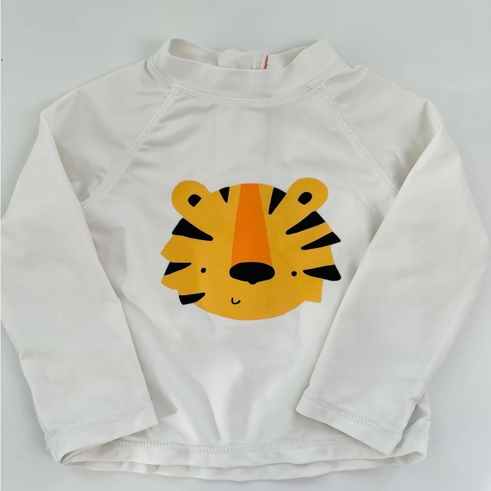 Joe Fresh White Tiger Kids Swim Rashguard